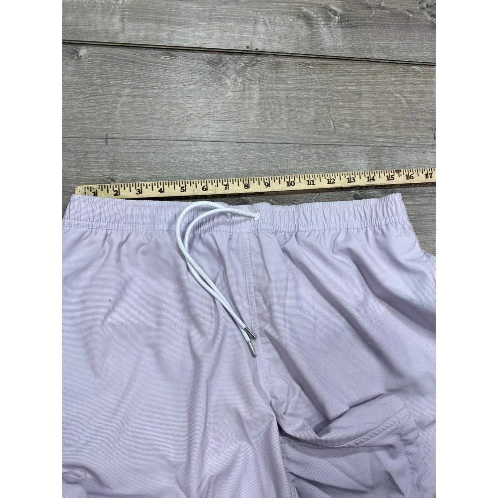 Bonobos Swim Trunks Men's‎ Large 7 Inch Inseam Striped Lavender